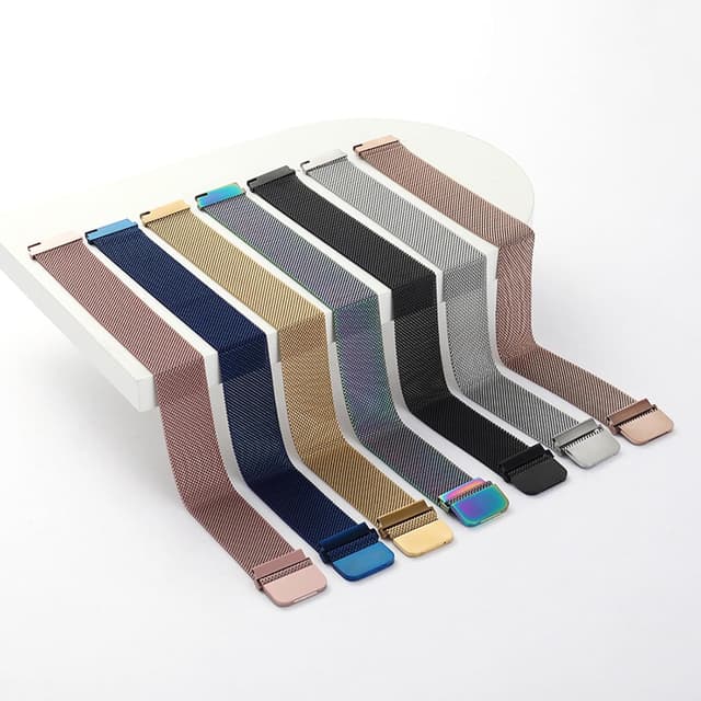 Detalle de ZLZKJS Edelstahl Mesh Uhrenarmband mit Magnetverschluss – Schnellverschluss 14–24 mm (Smartwatch & klassische Uhren)