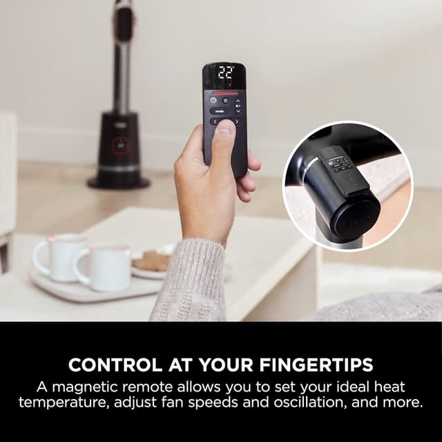 Detalle de Shark TurboBlade Cool + Heat Tower Fan and Heater (TH200UK) with Thermo IQ, 180° oscillation and remote control