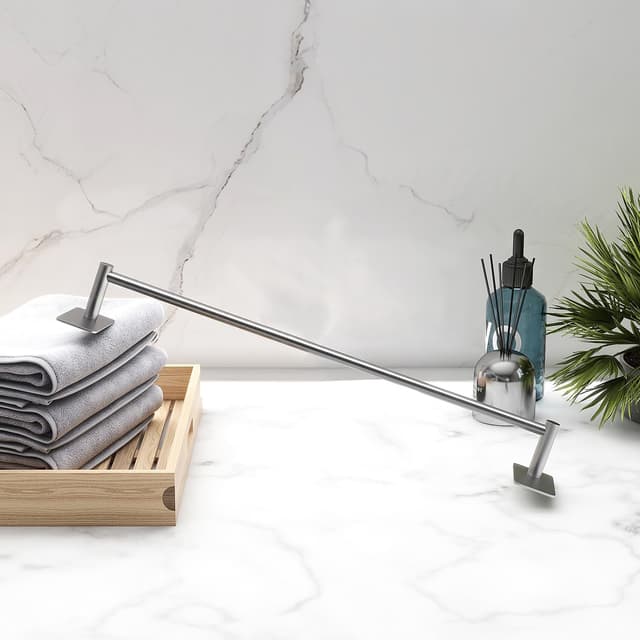 Thumbnail 3 de JS Towel Rail Holder Brushed Stainless 1 Rod