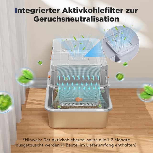 Thumbnail 4 de MIXJOY Katzenklo Edelstahl XXL 59x38x39cm