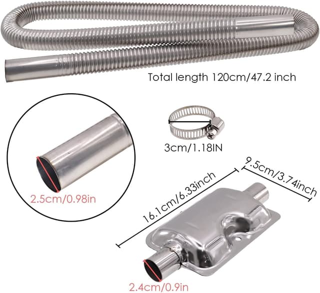 Thumbnail 1 de Casoter 120cm Stainless Exhaust Pipe Set
