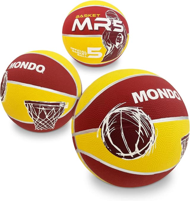 Detalle de Mondo Toys Dream Team pallone da basket per bambini, superficie morbida, Size 5 (13139)