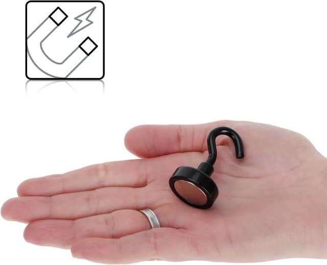 Detalle de Crochets magnétiques en néodyme com-four® (5 pièces) avec force annoncée jusqu’à 5 kg