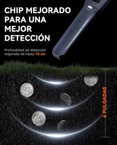 Detalle 2 de SUNPOW NXGD01 detector de metales recargable 360° 📡