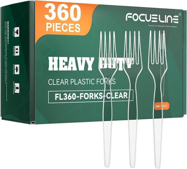 Imagen de FOCUSLINE Plastic Forks 360 Count 🍴 en OfertitasTOP