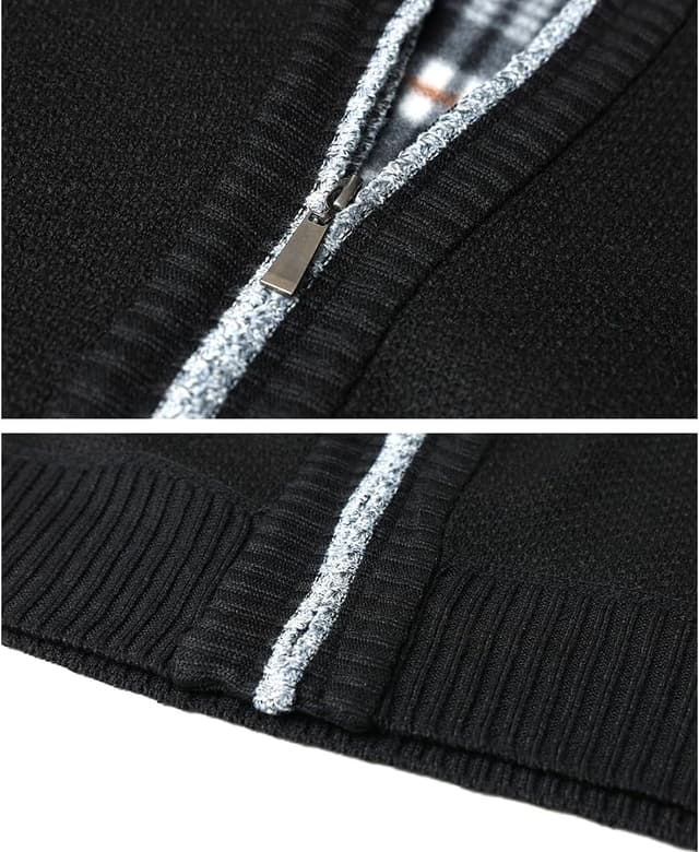 Thumbnail 5 de KTWOLEN Cardigan da Uomo Lavorato a Maglia con Cerniera Intera