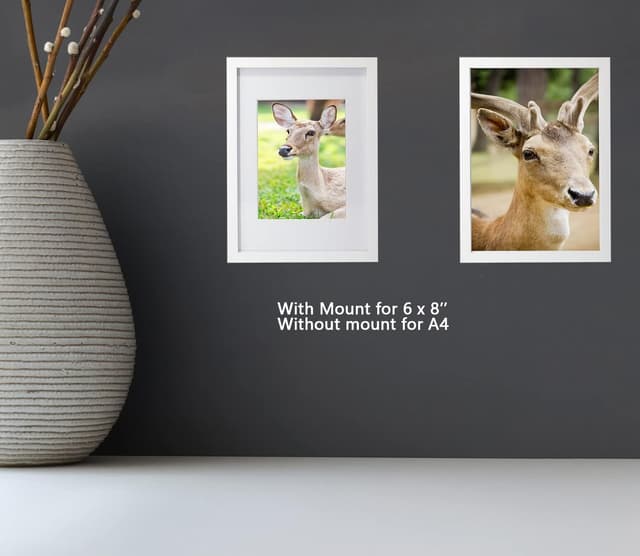 Detalle de White A4 Gallery Wooden Boxed Picture Frame set of 3