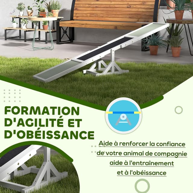 Thumbnail 5 de PawHut Agility Sport Bascule 180 cm
