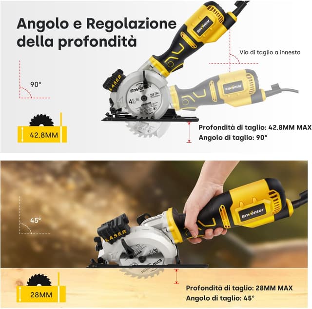 Thumbnail 2 de Enventor Mini Sega circolare 705W 🛠