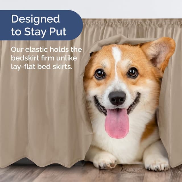 Thumbnail 6 de Wrap Around Dust Ruffle Bed Skirt Queen 18 Inch