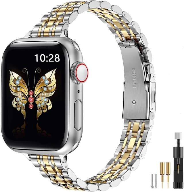 Detalle de MioHHR Slim Metal Apple Watch Band
