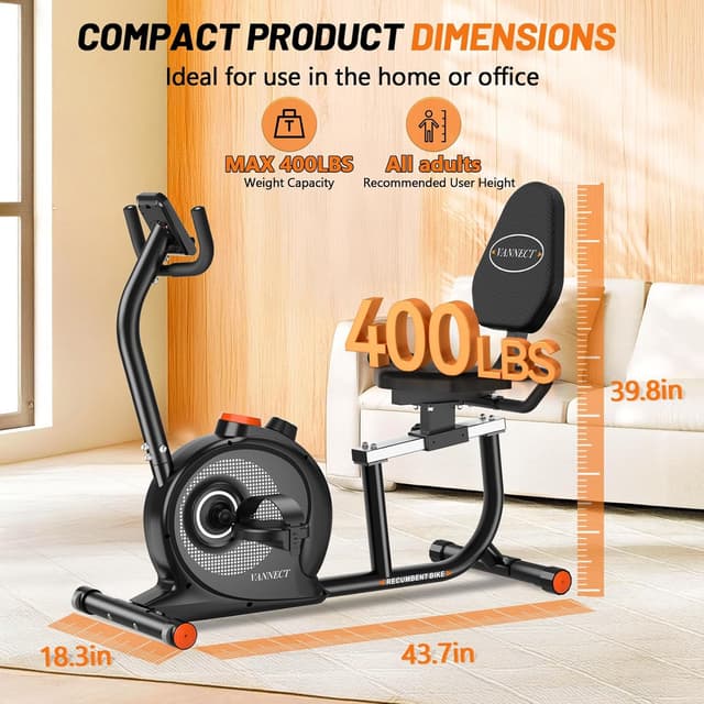 Detalle 2 de VANNECT Recumbent Exercise Bike for Home Use