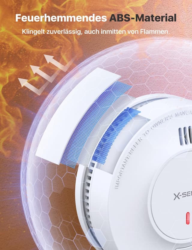 Detalle 2 de X-Sense SD2J0AX Rauchmelder 10 Jahre Batterie