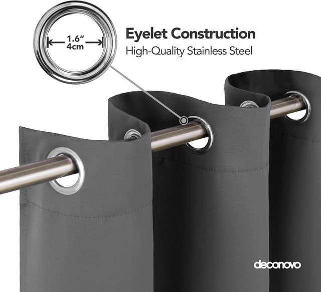 Thumbnail 3 de Deconovo Blackout Curtain 52 x 84 inch thermal panel 🪟