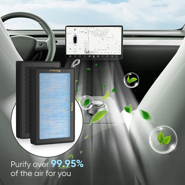 Thumbnail 1 de Reilauto Model 3 Model Y H13 Cabin Filter 2-Pack