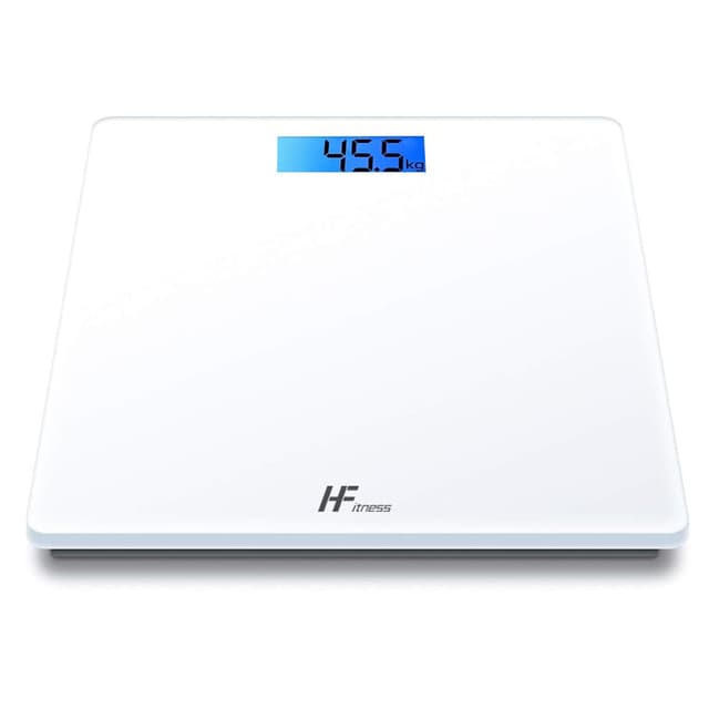 Detalle de HomeFashion HFitness digital bathroom scale (180kg capacity) with backlit display
