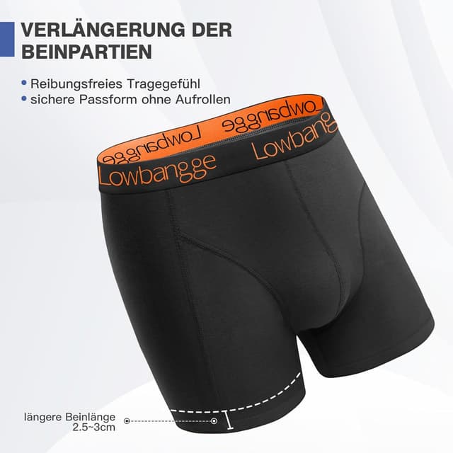 Detalle 2 de Lowbangge Herren Boxershorts 9er Pack