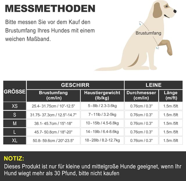 Thumbnail 6 de haapaw Hundegeschirr- und Leinen-Set (kein Ziehen), reflektierendes Step-in-Welpengeschirr mit gepolsterter Weste