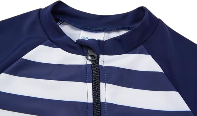 Detalle de upandfast UPF 50+ toddler rashguard swimwear with full-length zipper