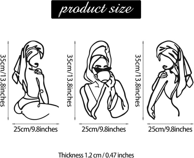 Detalle de Lot de 3 décorations murales en métal