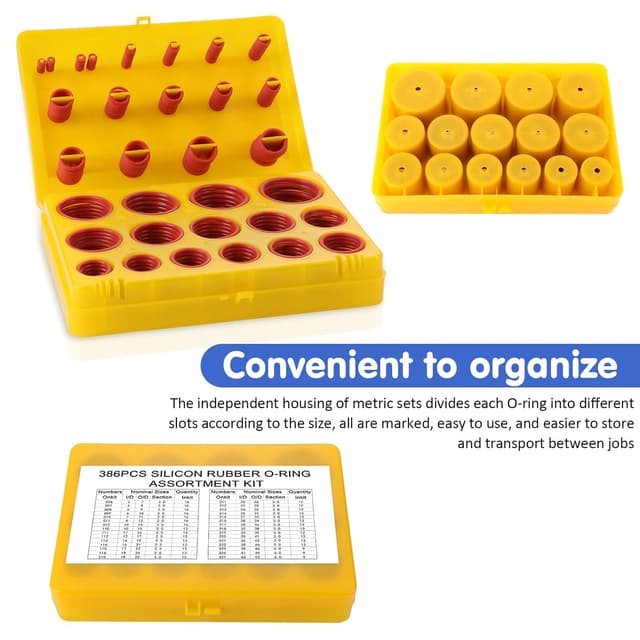 Thumbnail 2 de Mynoozi O-Ring Set 386 Stück