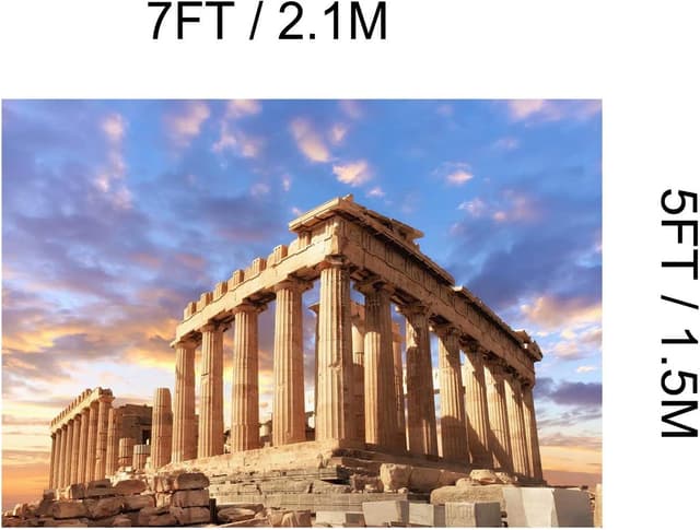 Detalle de BELECO 2.1 x 1.5m fabric photography backdrop (Ancient Greek Parthenon temple in Athens)