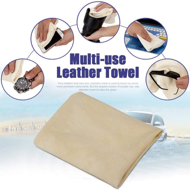 Thumbnail 6 de Extra Large Natural Chamois Cloth for Car (35 x 23.6 in) — Genuine Sheep Leather Drying Towel