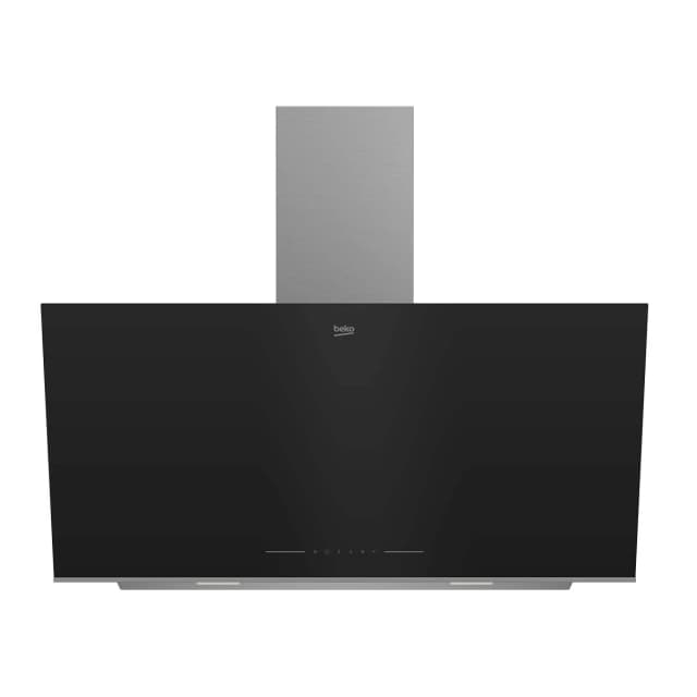 Detalle de Beko BHCA96641BBHS campana con Booster 712 m³/h