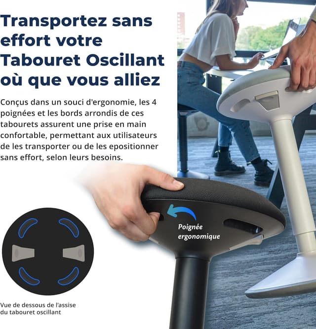 Thumbnail 6 de Backerz Tabouret ergonomique à bascule 40-60 cm