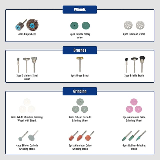 Thumbnail 3 de WORKPRO Set accessori per utensili rotanti 276 pezzi 🛠