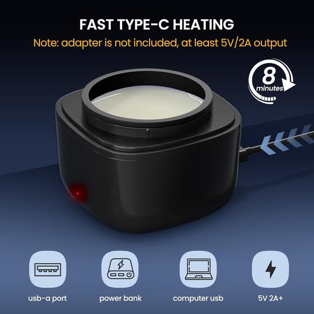 Detalle de AUZEAL Nose Wax Kit for Men (USB Fast Heat, Smart Constant Temp) — Nose & Ear Hair Removal with 40 Wax Sticks