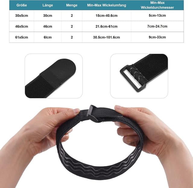 Detalle 2 de GripZz Gurtbänder Klettband 61/46/30 cm