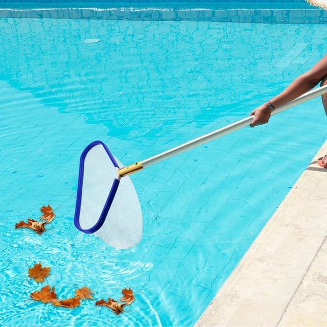 Detalle 2 de Bseical Pool Kescher mit feinmaschigem Algen- & Laubnetz (Alurahmen)