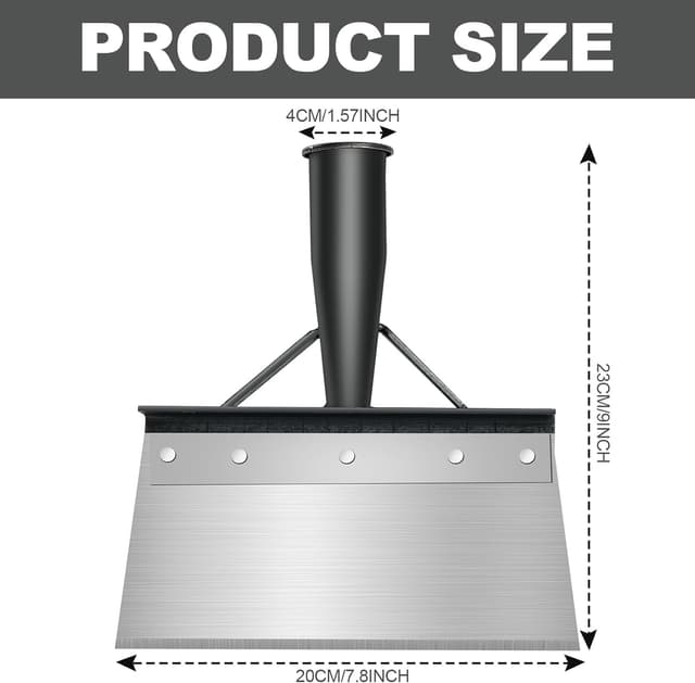 Detalle de OFFCUP Pala per la pulizia del giardino da 20 cm in acciaio, multifunzionale per diserbo e lavori all’aperto