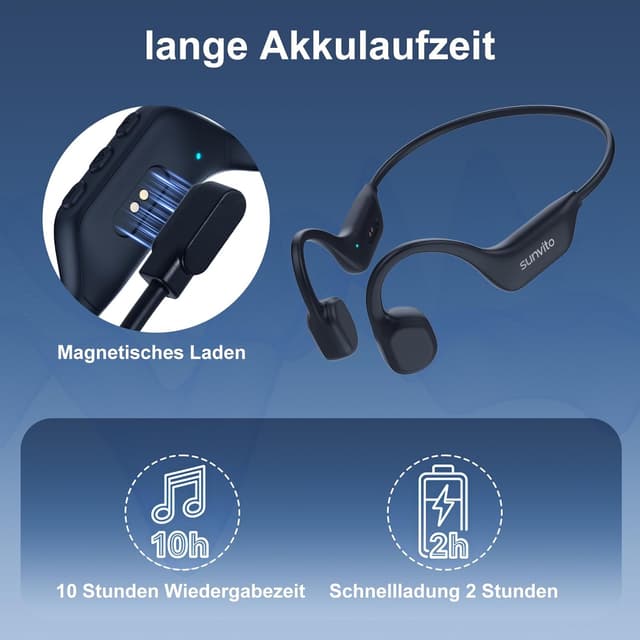 Thumbnail 6 de sunvito Knochenschall Kopfhörer 10 Std