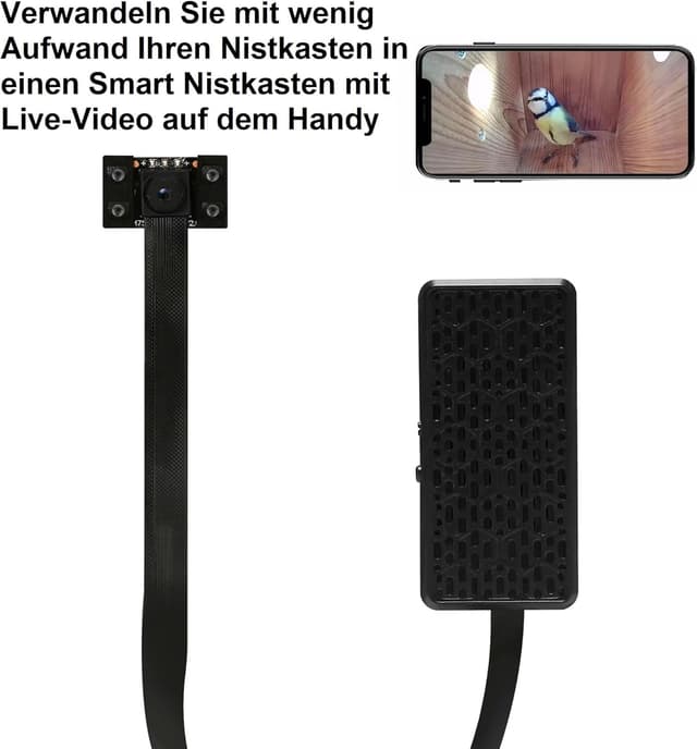 Detalle 2 de WIWACAM MW5 4K Mini-Kamera für Nistkästen