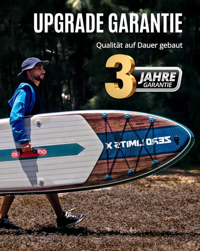 Detalle 2 de ZLX SUP-Board mit Sitz (320 cm) – aufblasbares Stand up Paddling Board für Erwachsene, Familien & Anfänger