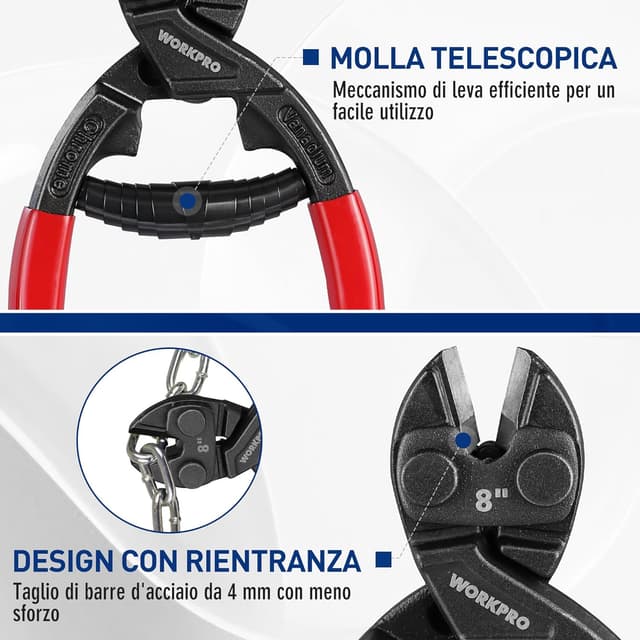 Thumbnail 3 de WORKPRO Tagliabulloni 200 mm