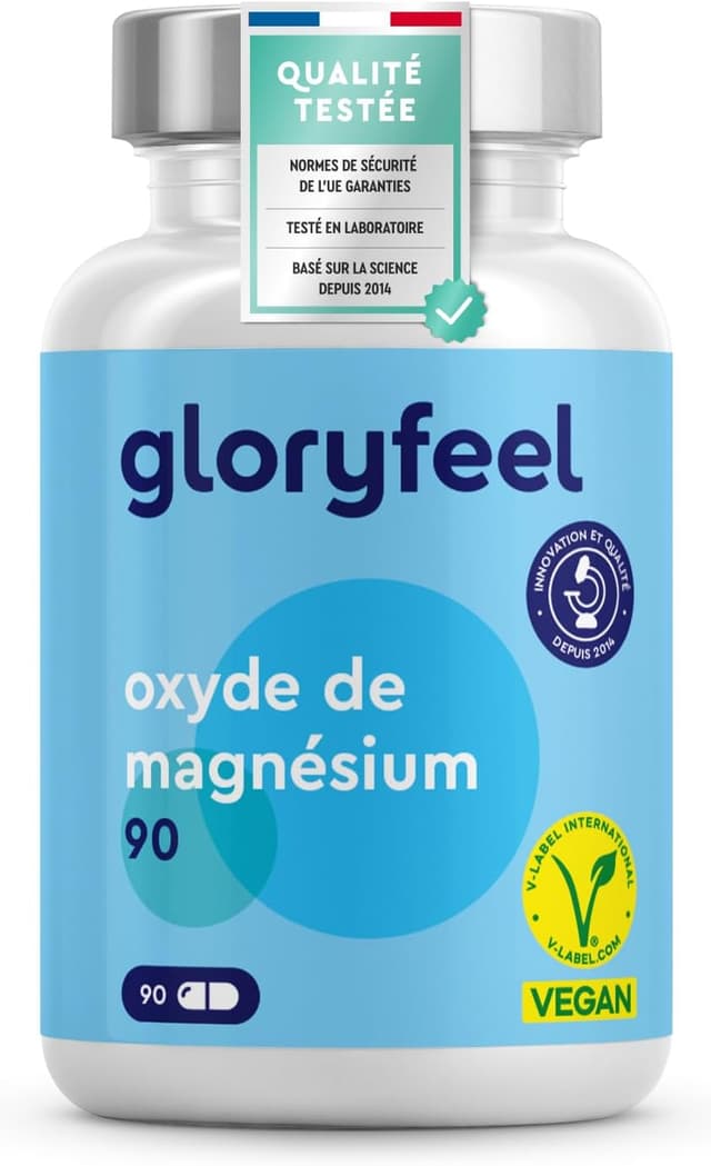 Detalle de Magnésium Marin Combat la Fatigue – Oxyde de magnésium 250 mg/jour, 90 capsules