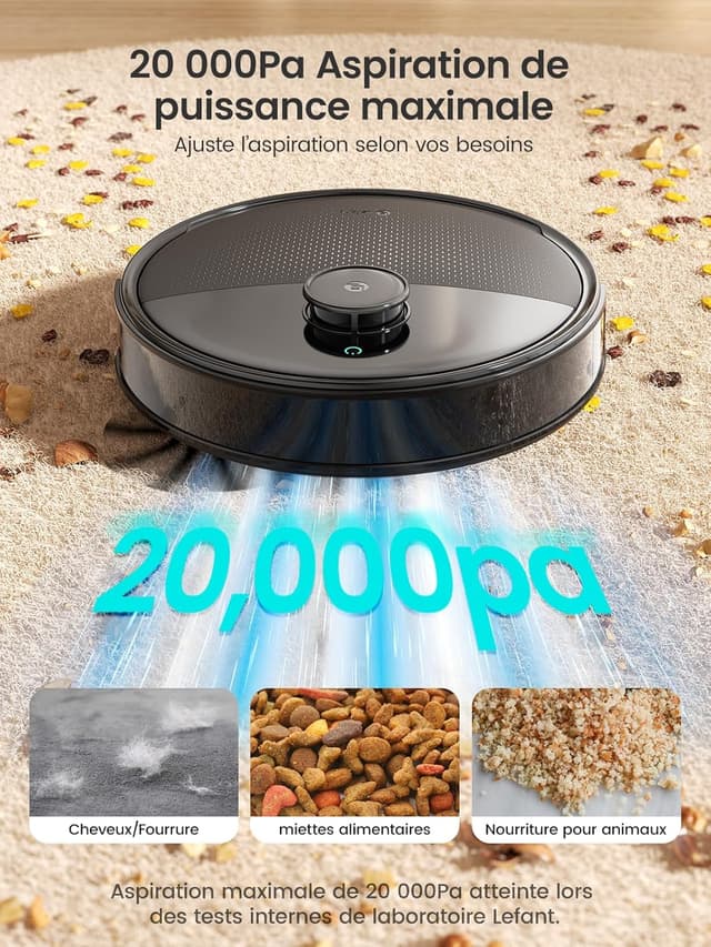 Thumbnail 3 de LEFANT M3 Max Robot aspirateur laveur 20000 Pa