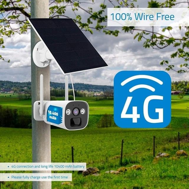 Detalle 2 de Nivian Cámara Bullet 4G 2K con panel 5W