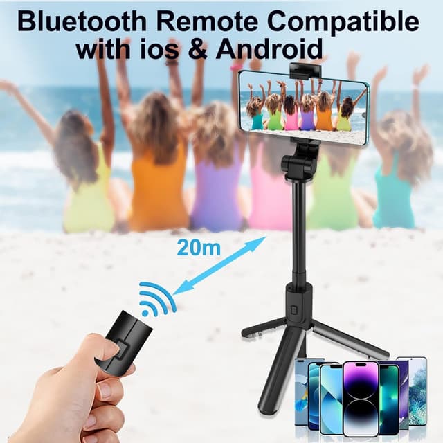 Detalle de COLORLIZARD selfie stick tripod 28 inch