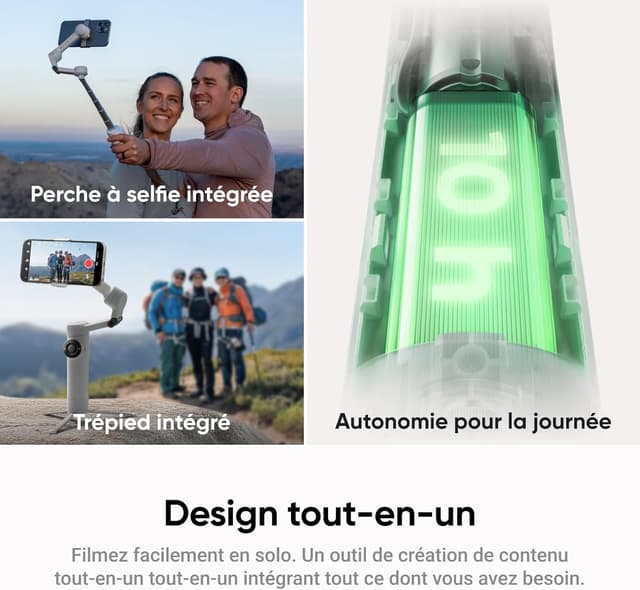 Thumbnail 1 de Insta360 Flow 2 Plus stabilisateur 15x