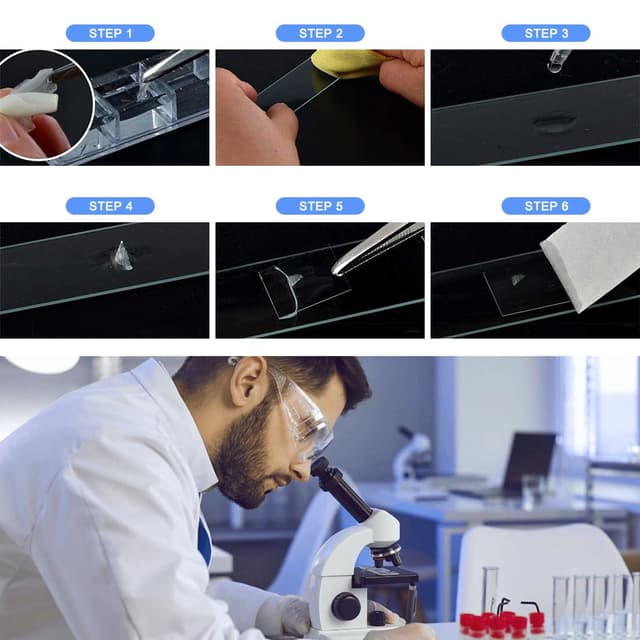 Thumbnail 2 de 50 Stück Mikroskop Objektträger 100 Deckgläser