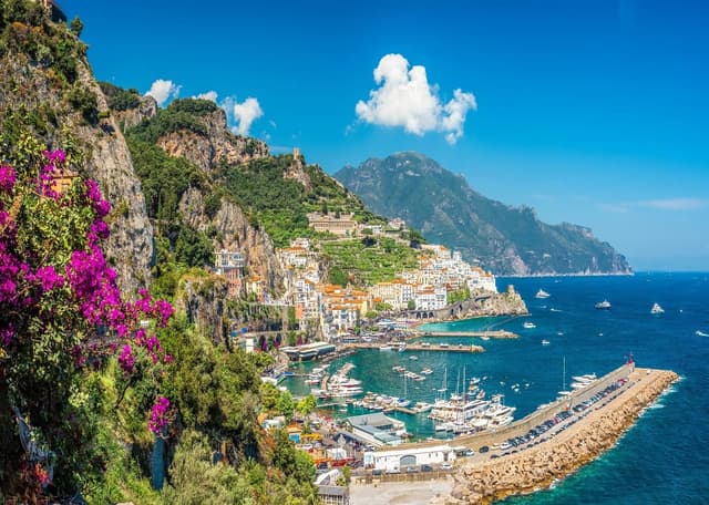 Detalle de BELECO 2.1 x 1.5m Italian Amalfi Coast photo backdrop for studio booth & parties