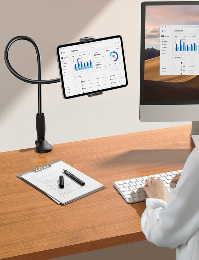 Thumbnail 6 de Lamicall Schwanenhals Tablet-Halterung für Bett & Tisch (85 cm) – 360° drehbar, für iPad & 4,7–13