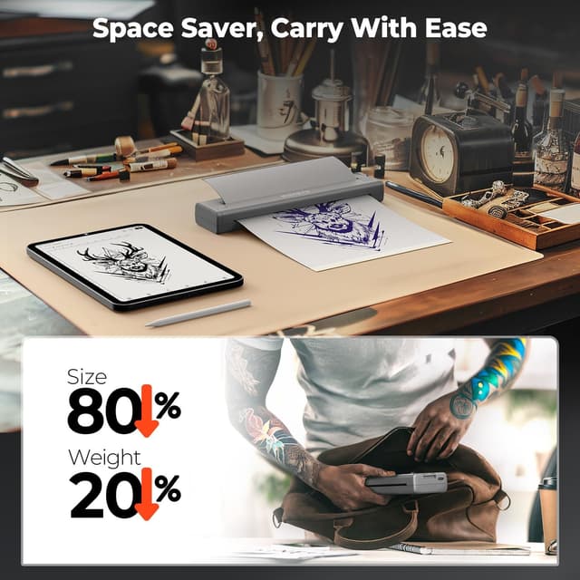 Thumbnail 2 de MUNBYN ITP05 tatouage imprimante Bluetooth