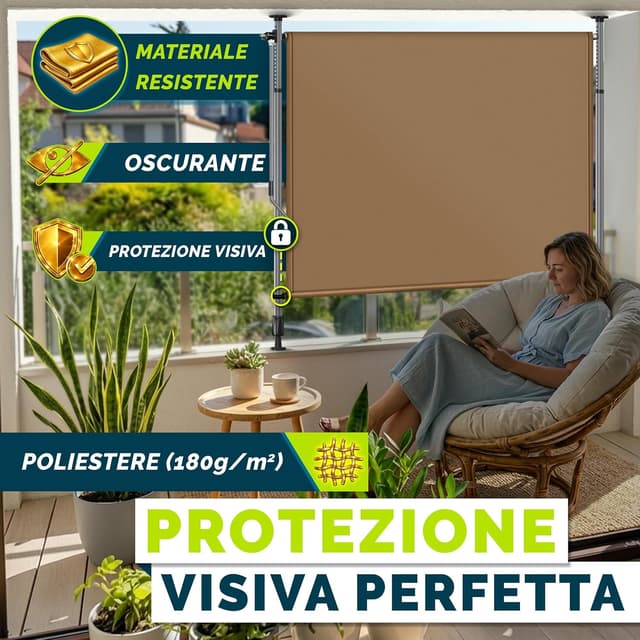 Thumbnail 2 de tillvex Tenda da Sole Verticale 100x310 Taupe