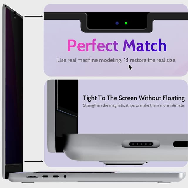 Detalle de Peslv Magnetic Privacy Screen for MacBook Pro 14