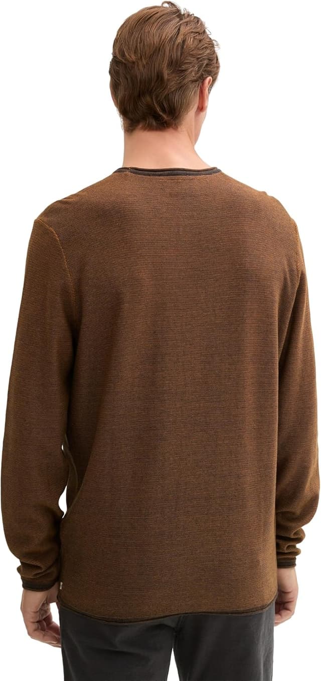 Detalle 2 de TOM TAILOR 1044478 pullover da uomo: jersey maniche lunghe comodo